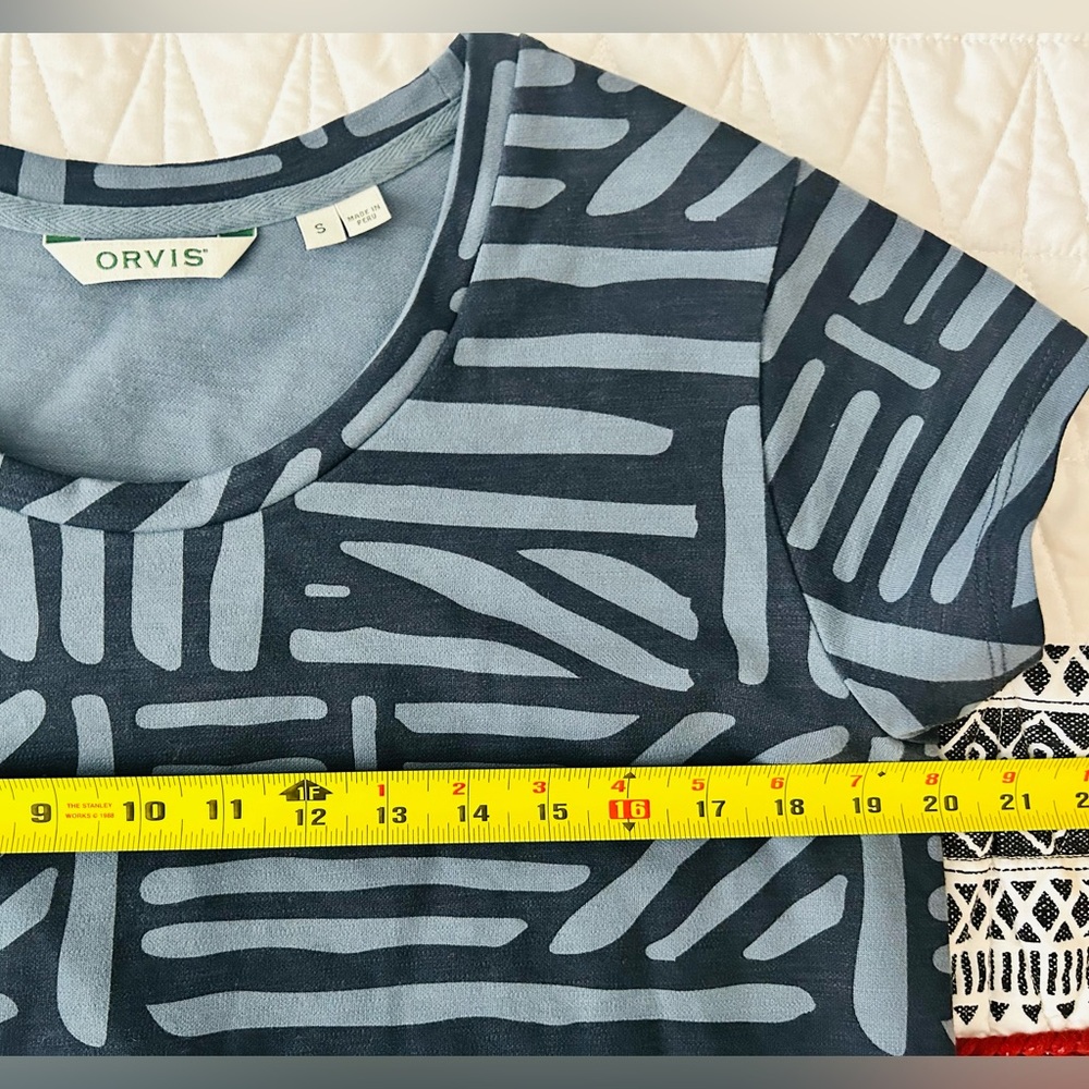 Orvis Blue Geometric Pattern Dress - Picture 5 of 6